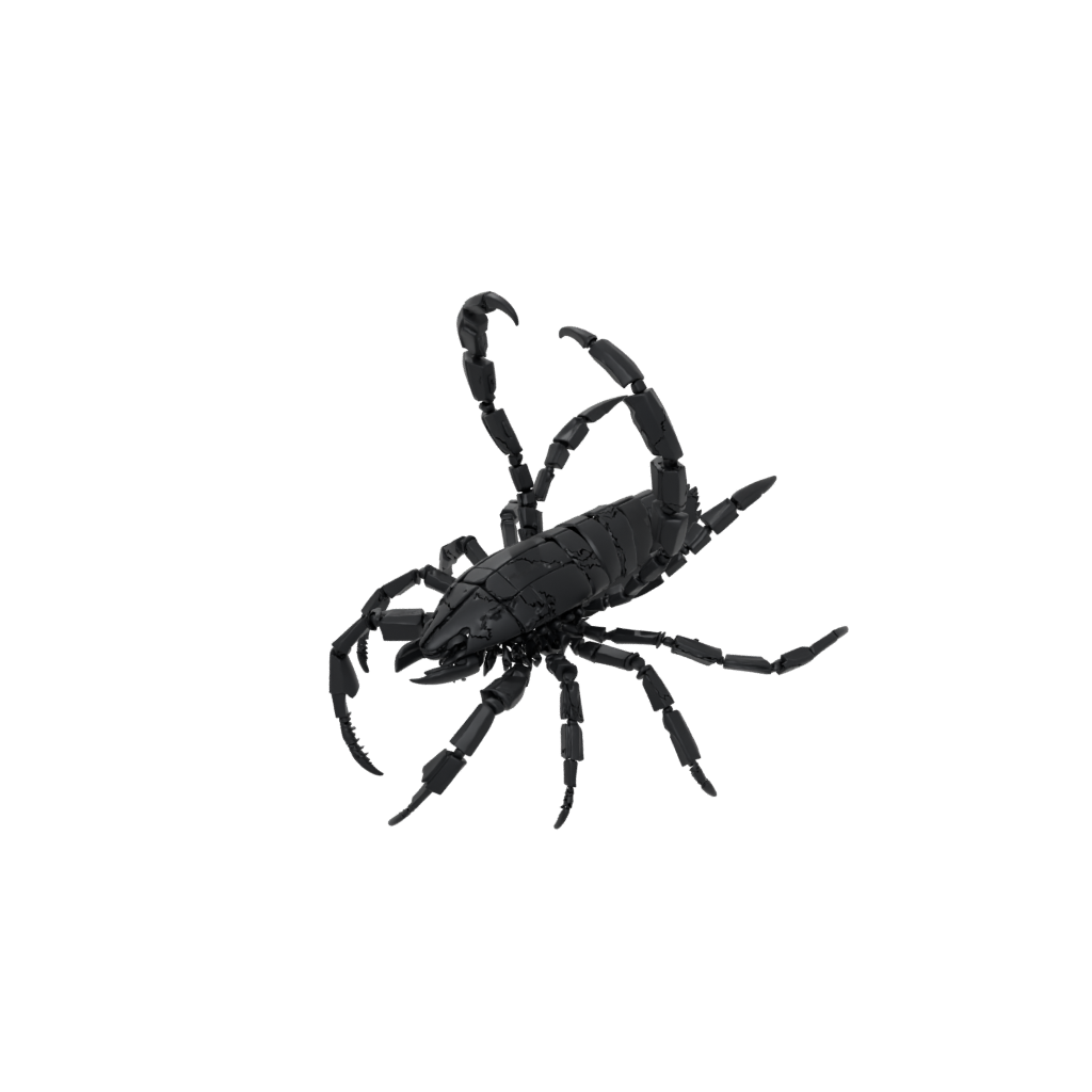 Obsidian Articulated Scorpion