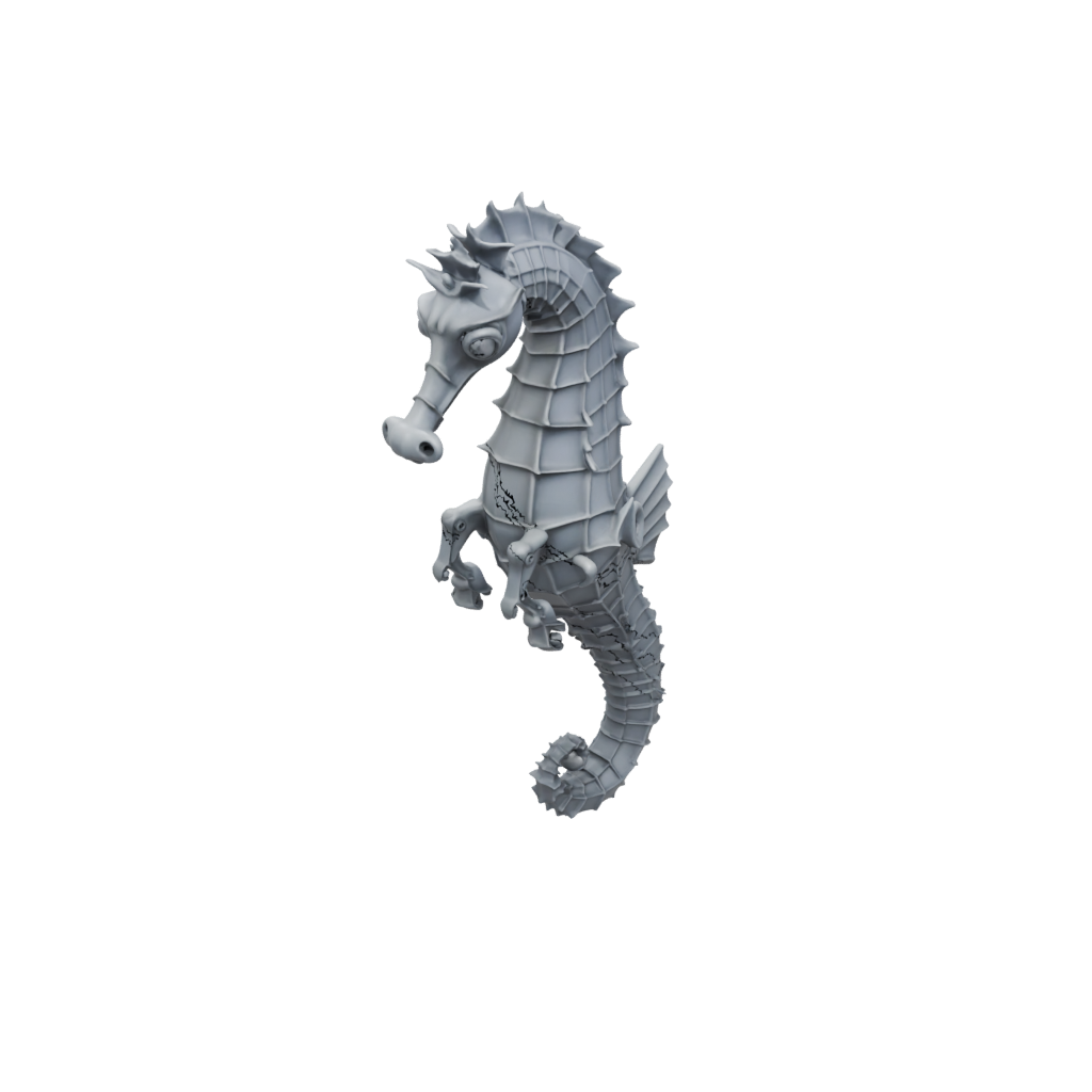 Obsidian Articulated Seahorse