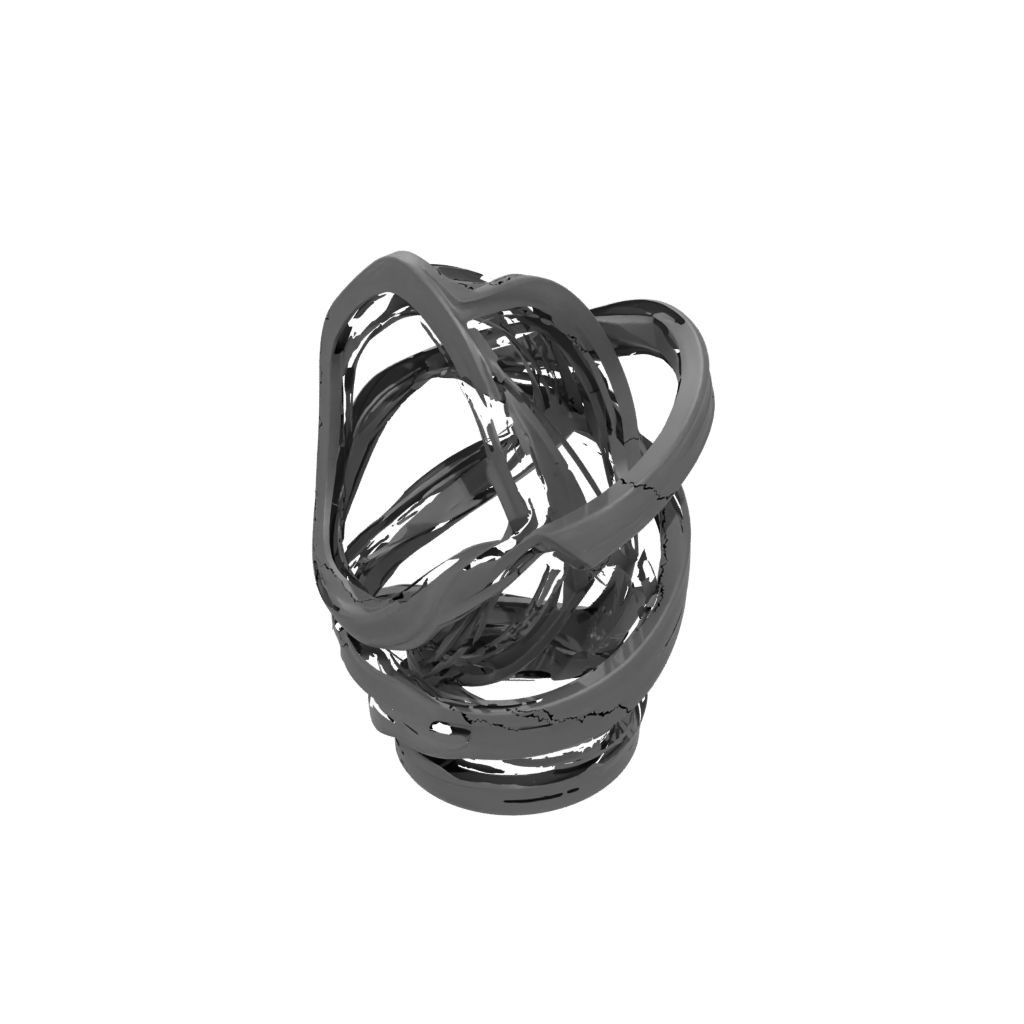 Obsidian Nested Rotating Rings