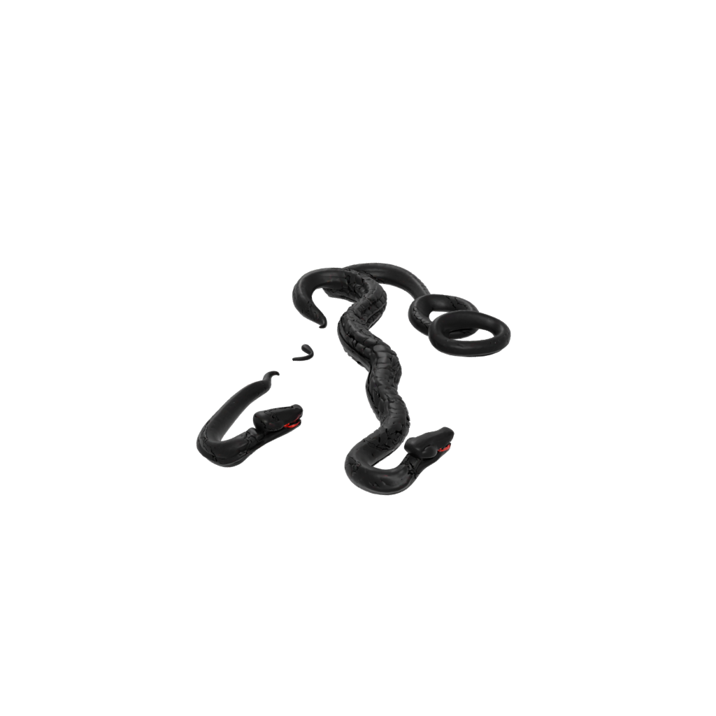 Obsidian Textured Articulated Snake Long