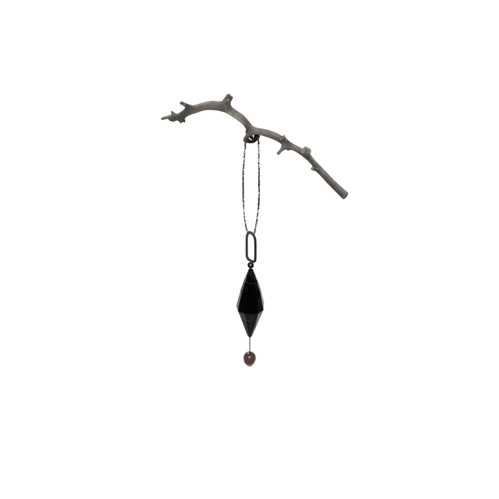 Obsidian Textured Click-Clack Pendulum Toy