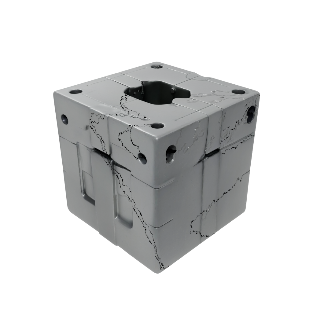 Obsidian Textured Folding Hinge Cube