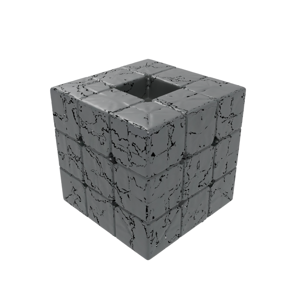 Obsidian Textured Infinity Flip Cube
