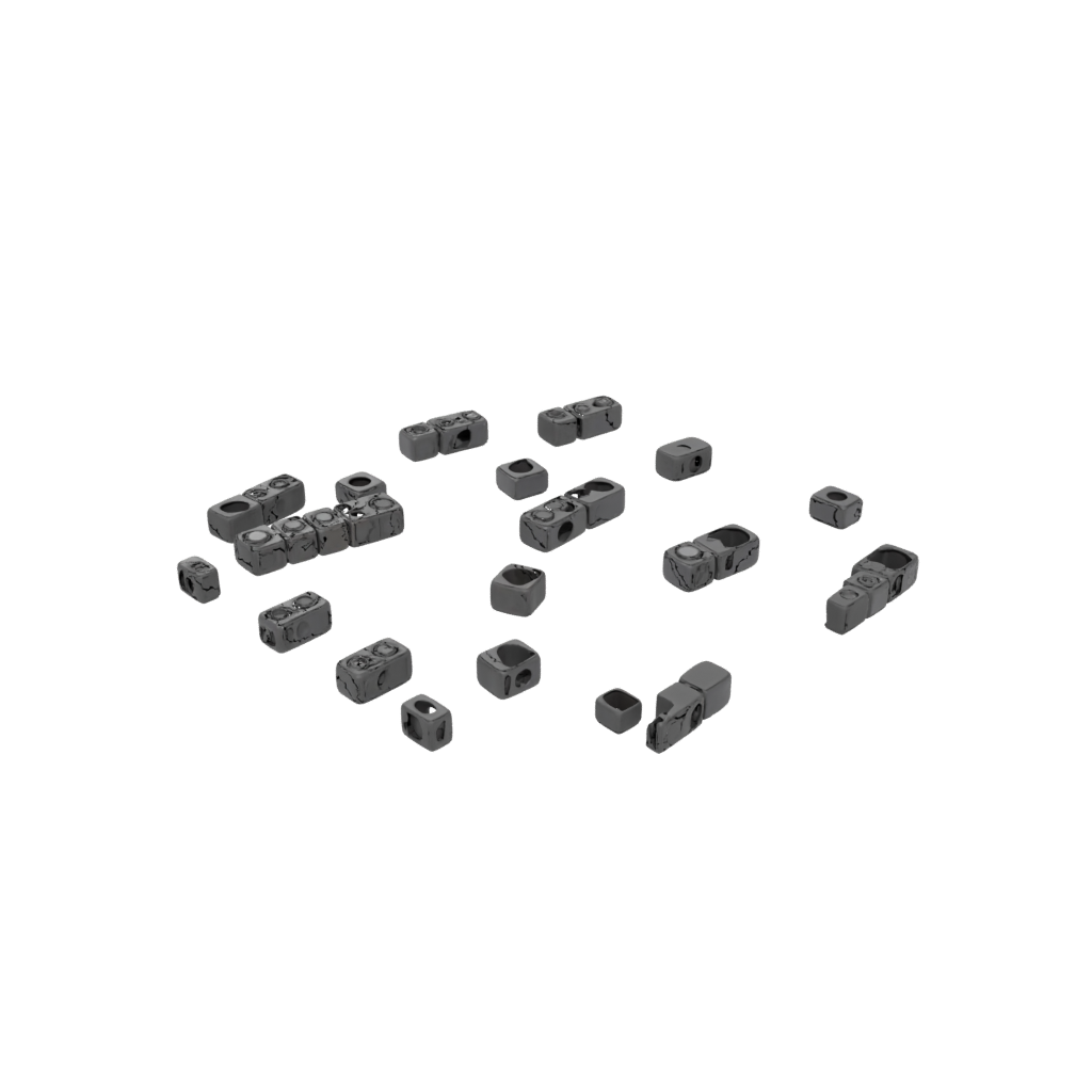Obsidian Textured Pivot Domino Chain