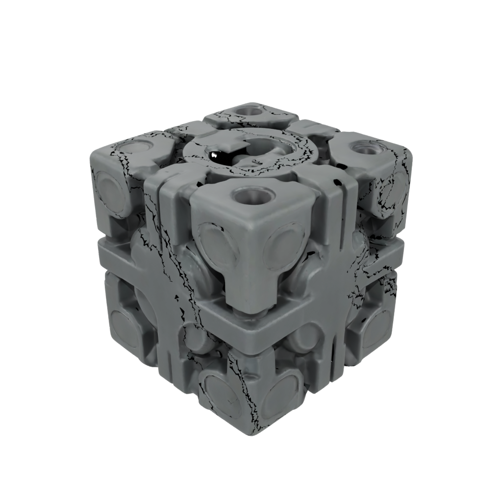 Obsidian Textured Pocket Gear Cube