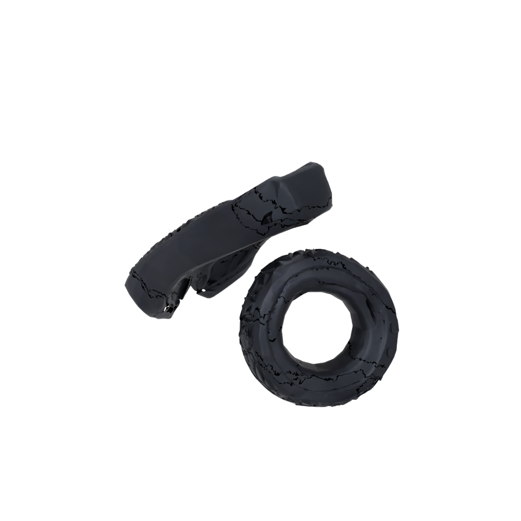 Obsidian Textured Tri-Bar Flip Toy