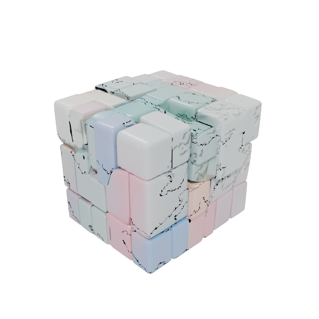Pastel Pocket Slide-Puzzle Cube
