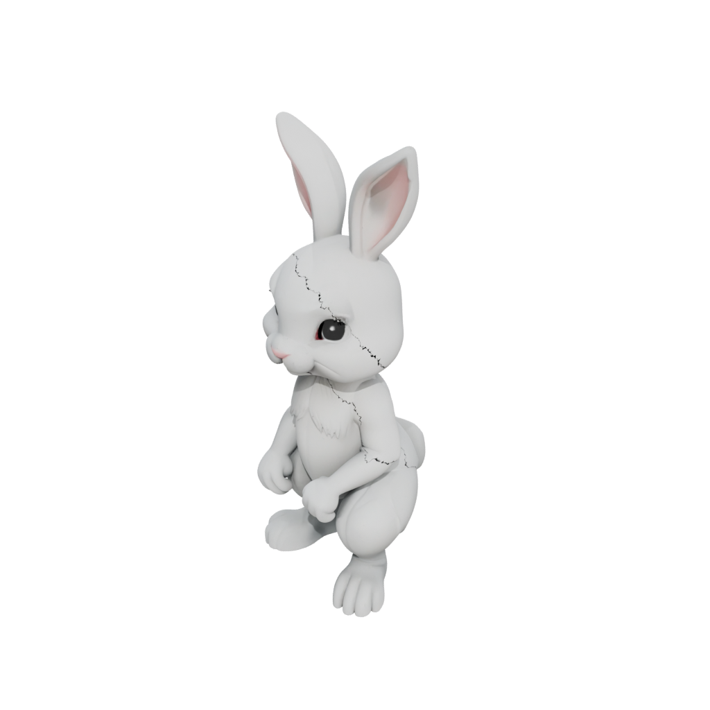 Pastel Big Articulated Bunny