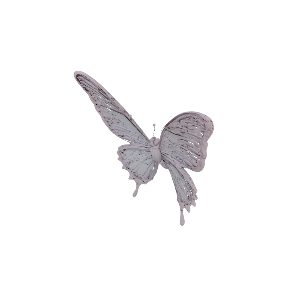 Pastel Big Articulated Butterfly