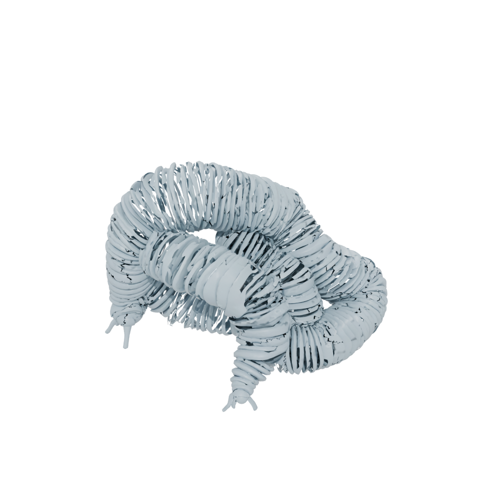 Pastel Big Articulated Millipede