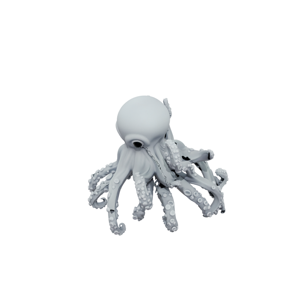 Pastel Big Articulated Octopus Mini