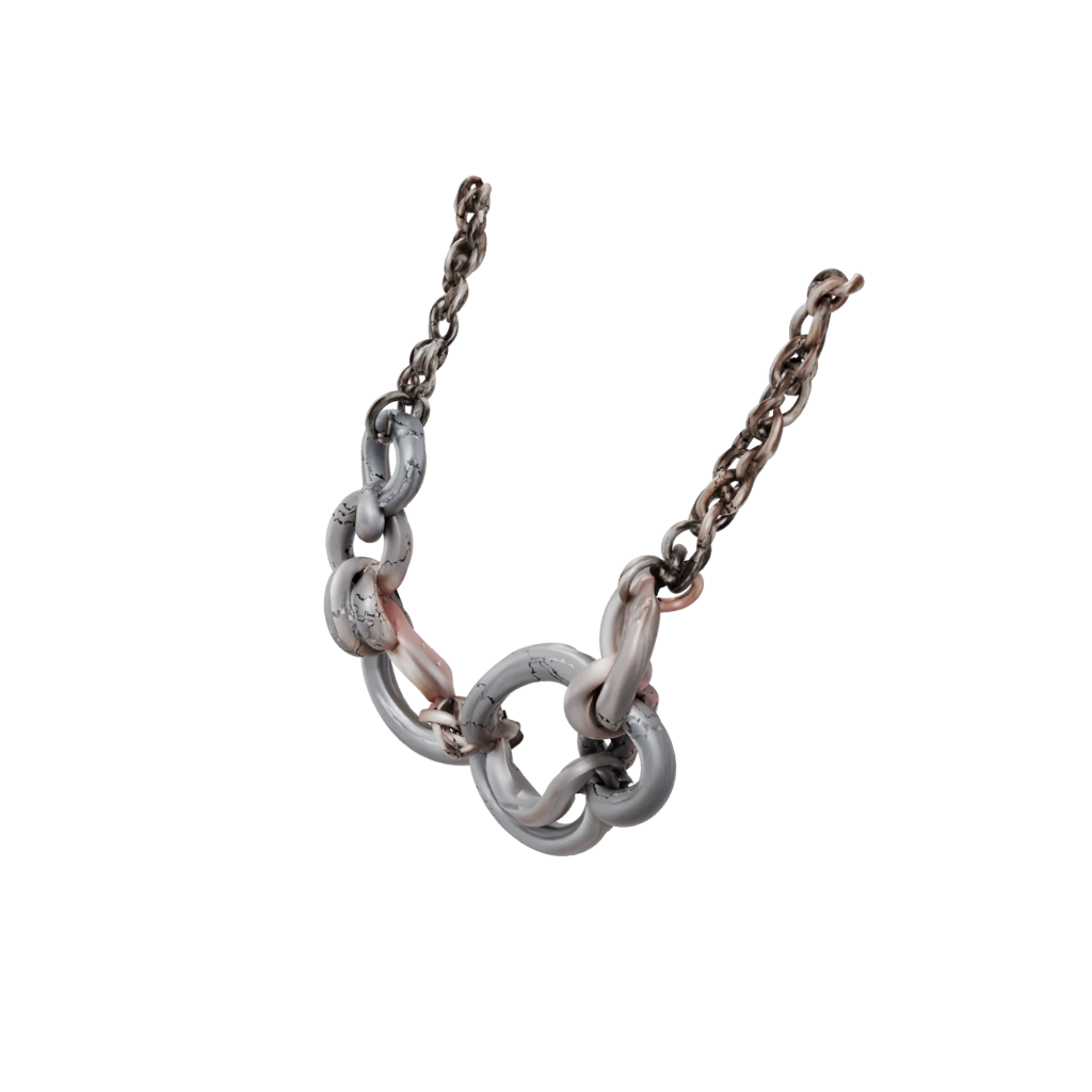 Pastel Big Interlocking Ring Chain