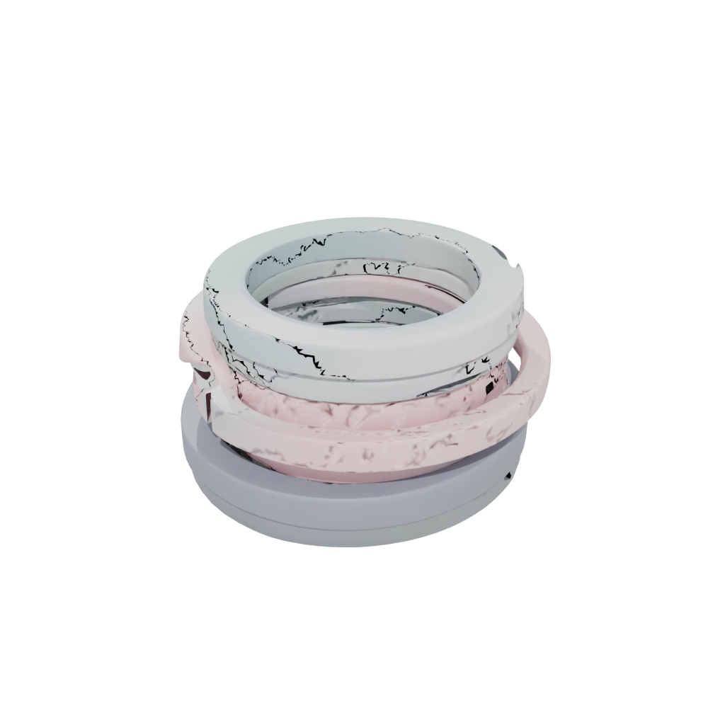 Pastel Big Nested Rotating Rings