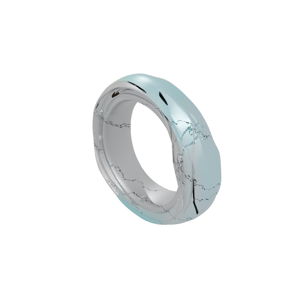 Pastel Big Spinning Coin Ring