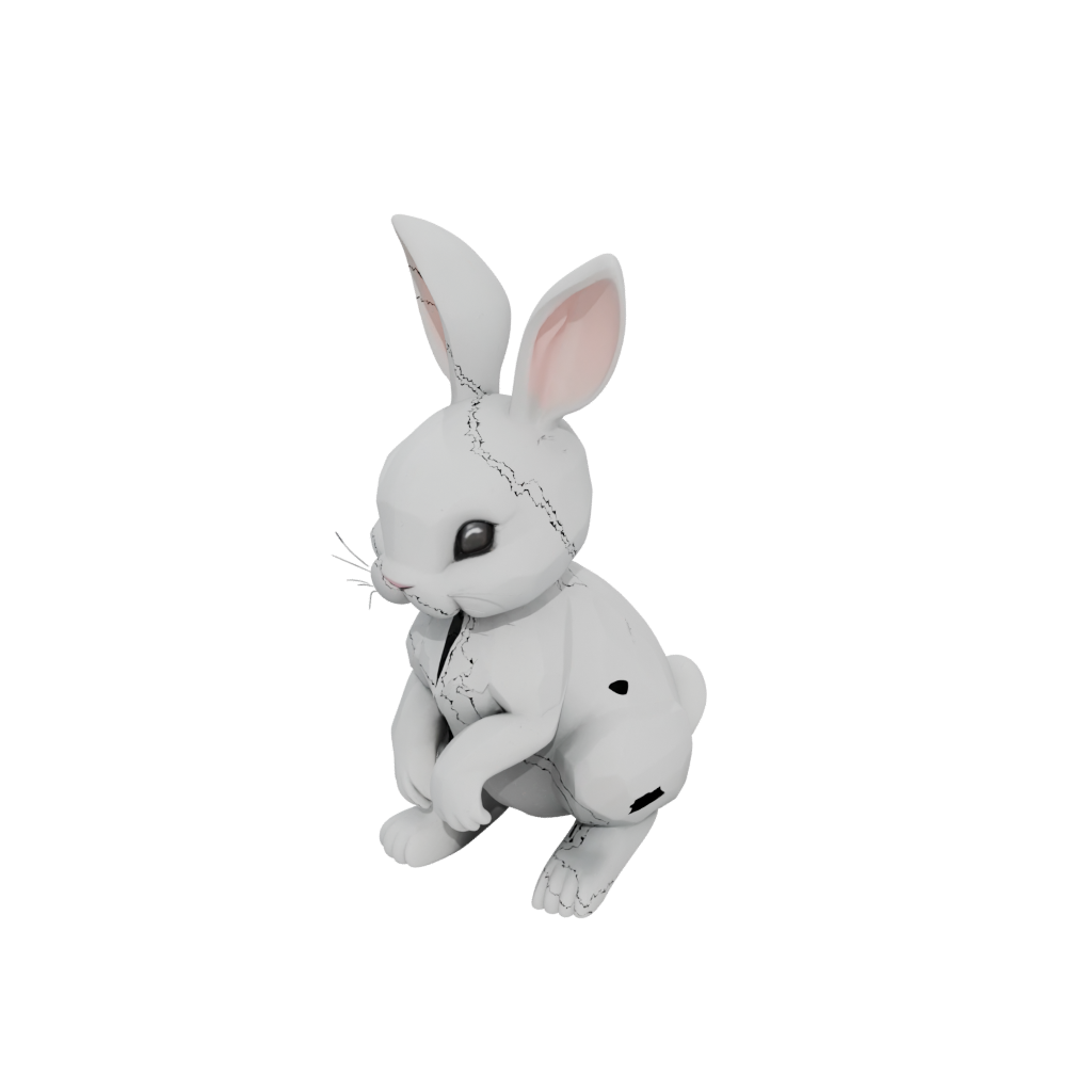Pastel Soft Articulated Bunny