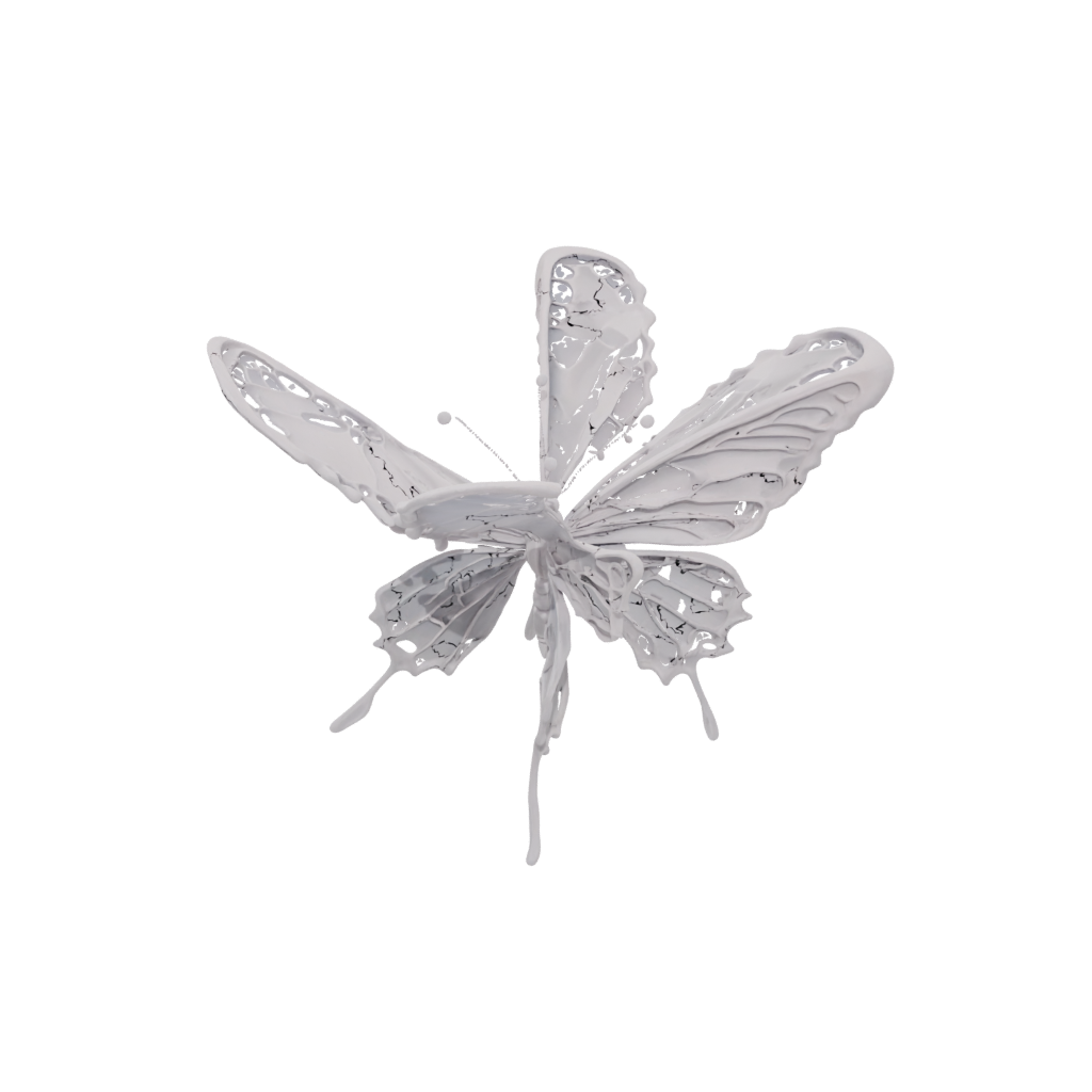 Pastel Soft Articulated Butterfly