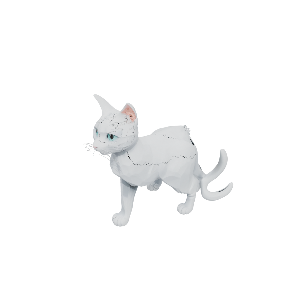 Pastel Soft Articulated Cat