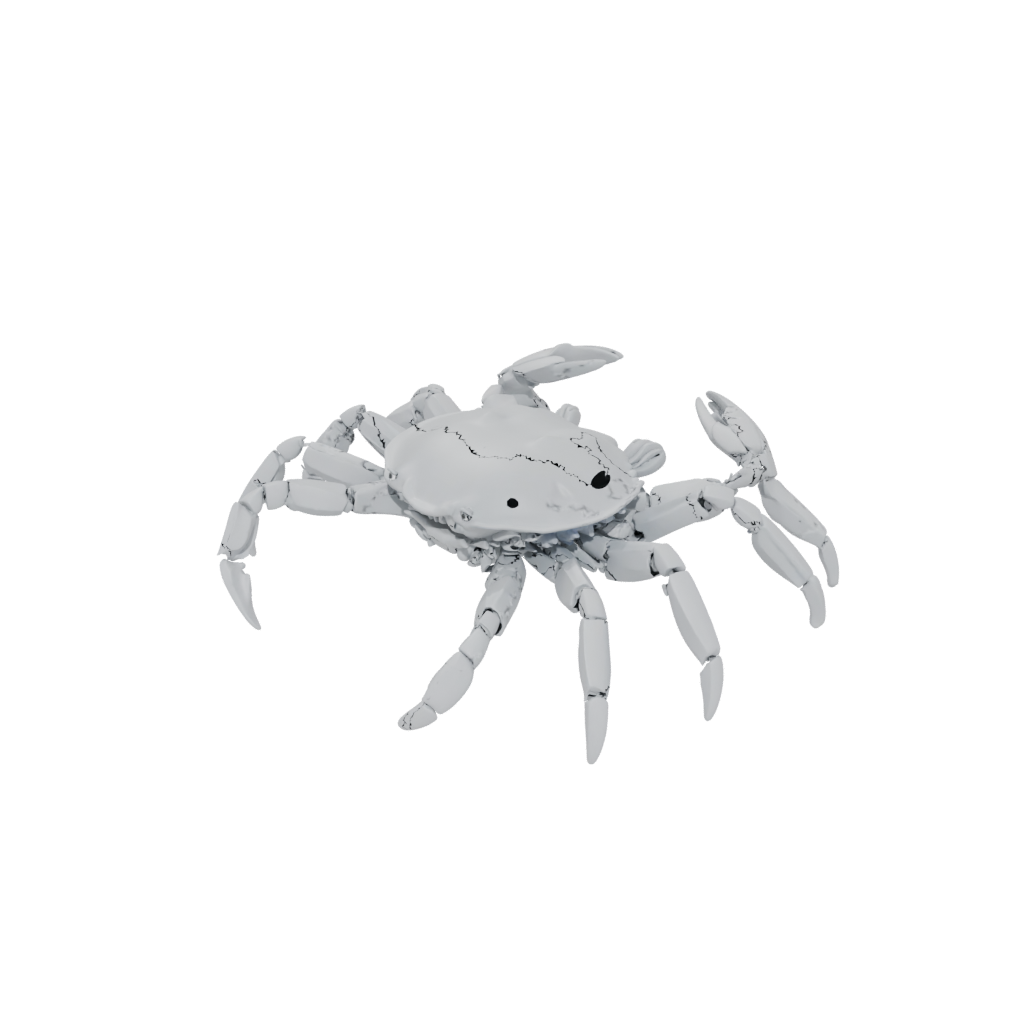 Pastel Soft Articulated Crab