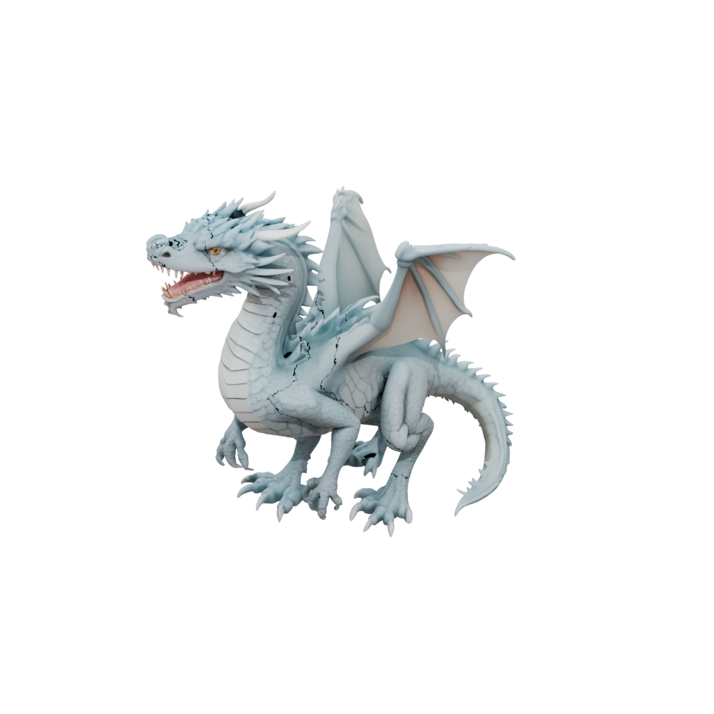 Pastel Soft Articulated Dragon Long