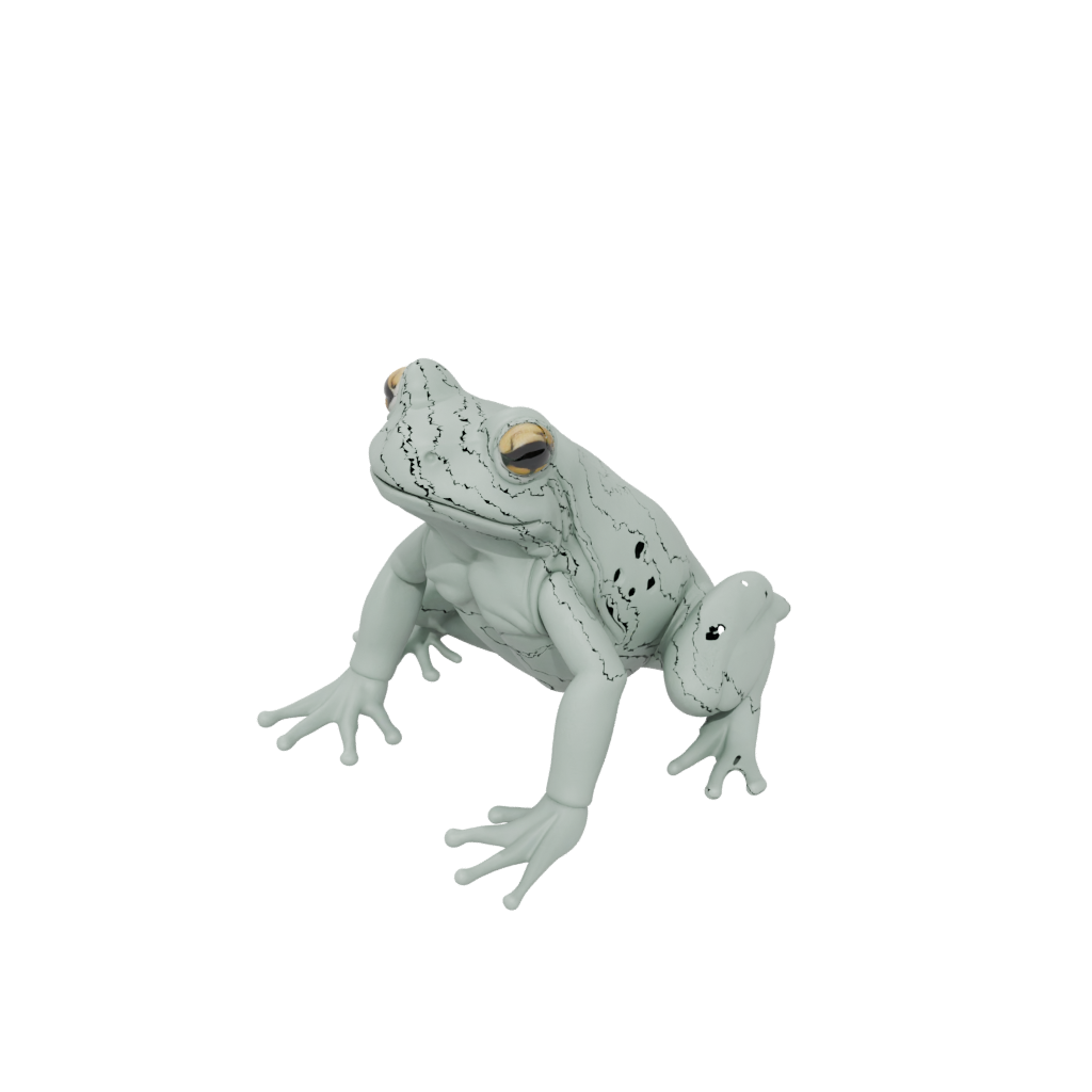 Pastel Soft Articulated Frog
