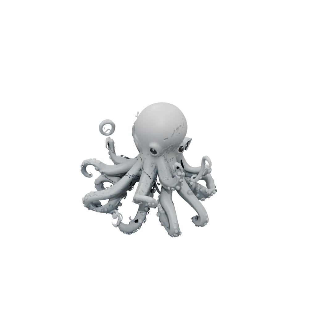 Pastel Soft Articulated Octopus Mini