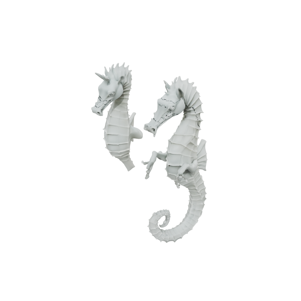 Pastel Soft Articulated Seahorse