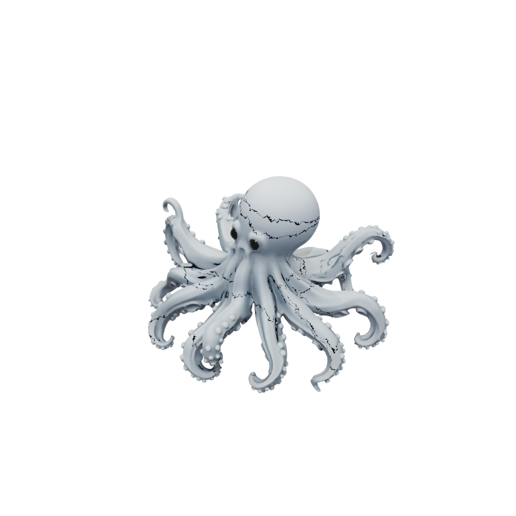 Pastel Articulated Octopus Mini