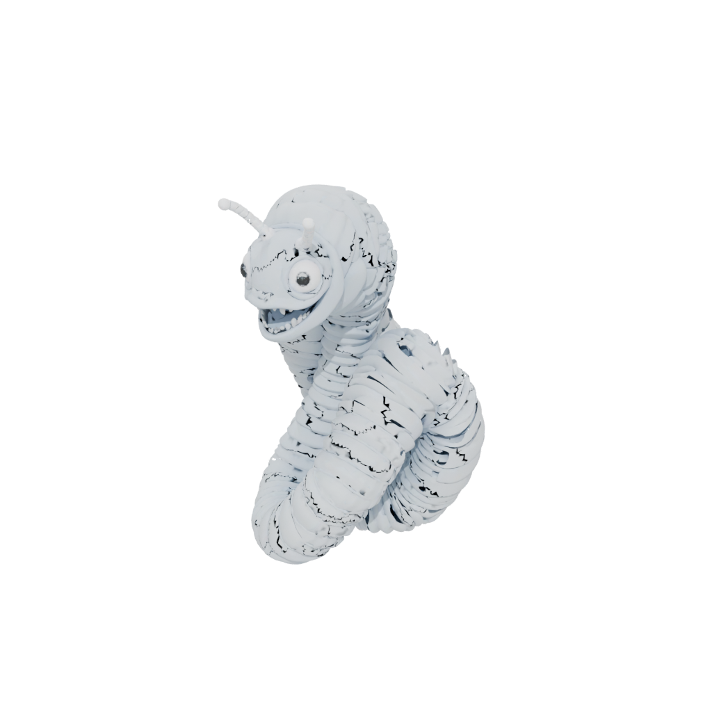 Pastel Articulated Worm