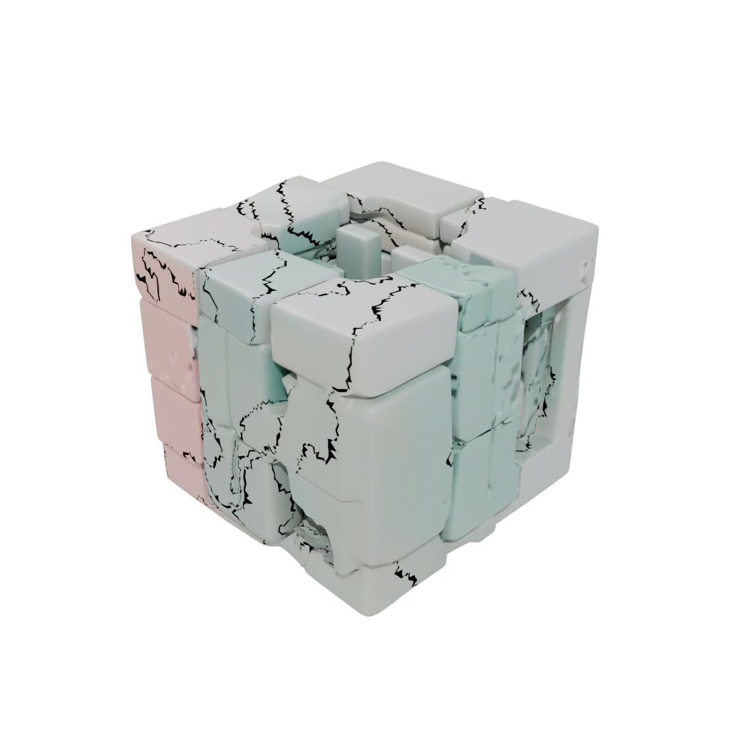Pastel Folding Hinge Cube