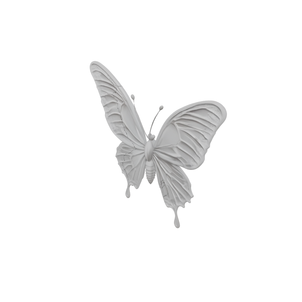 Pastel Textured Articulated Butterfly