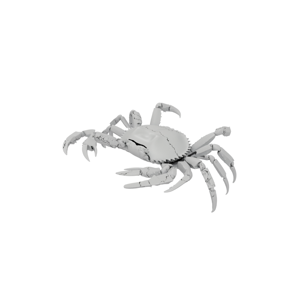 Pastel Textured Articulated Crab