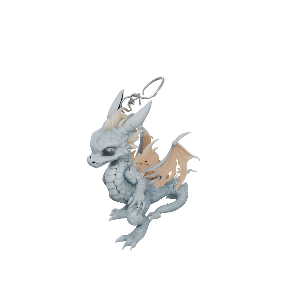 Pastel Textured Articulated Keychain Dragonling