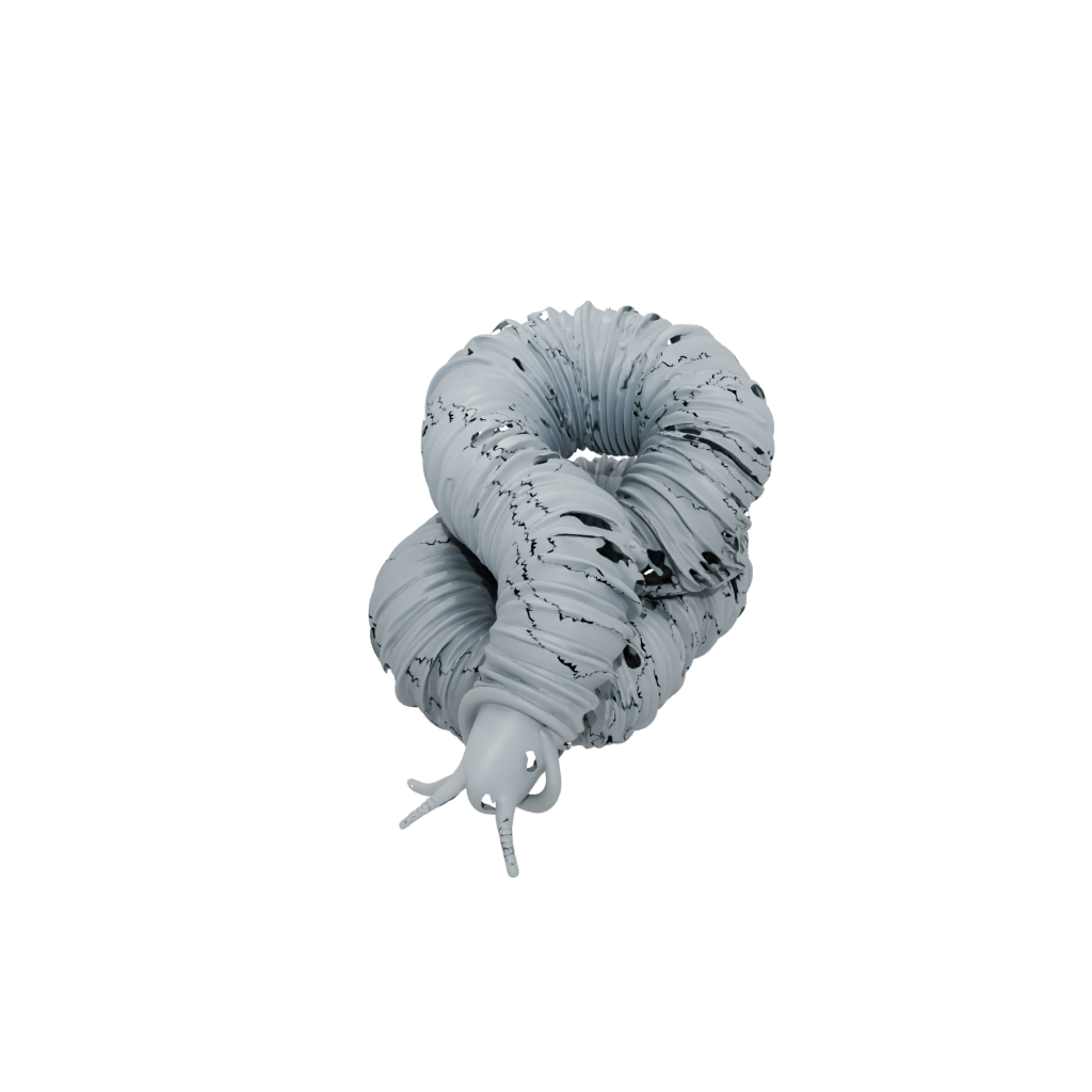Pastel Textured Articulated Millipede
