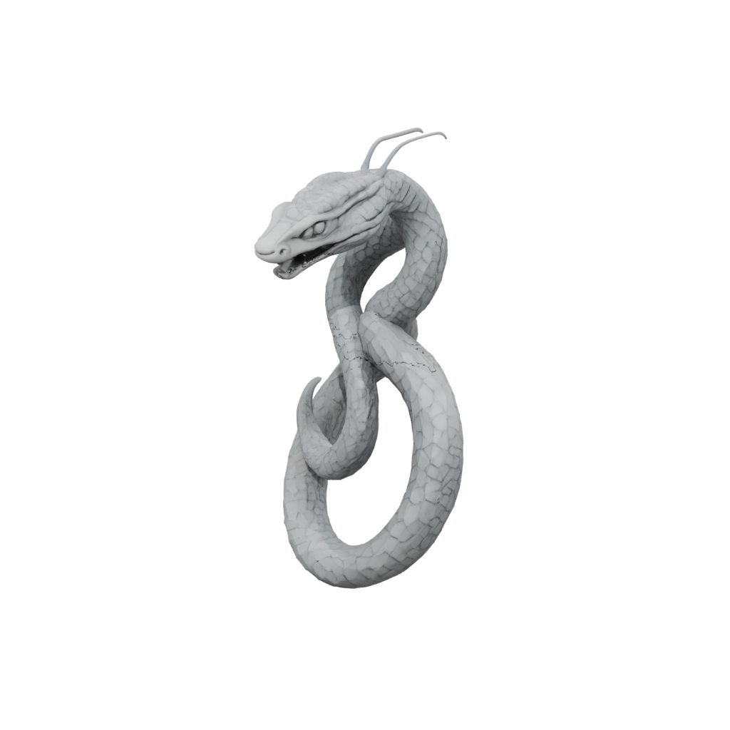 Pastel Textured Articulated Snake Long