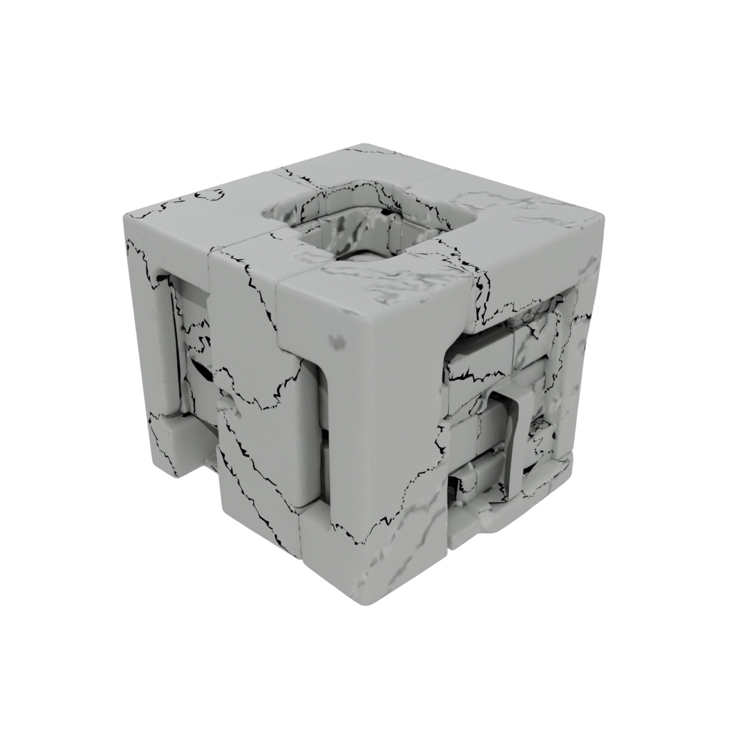 Pastel Textured Folding Hinge Cube