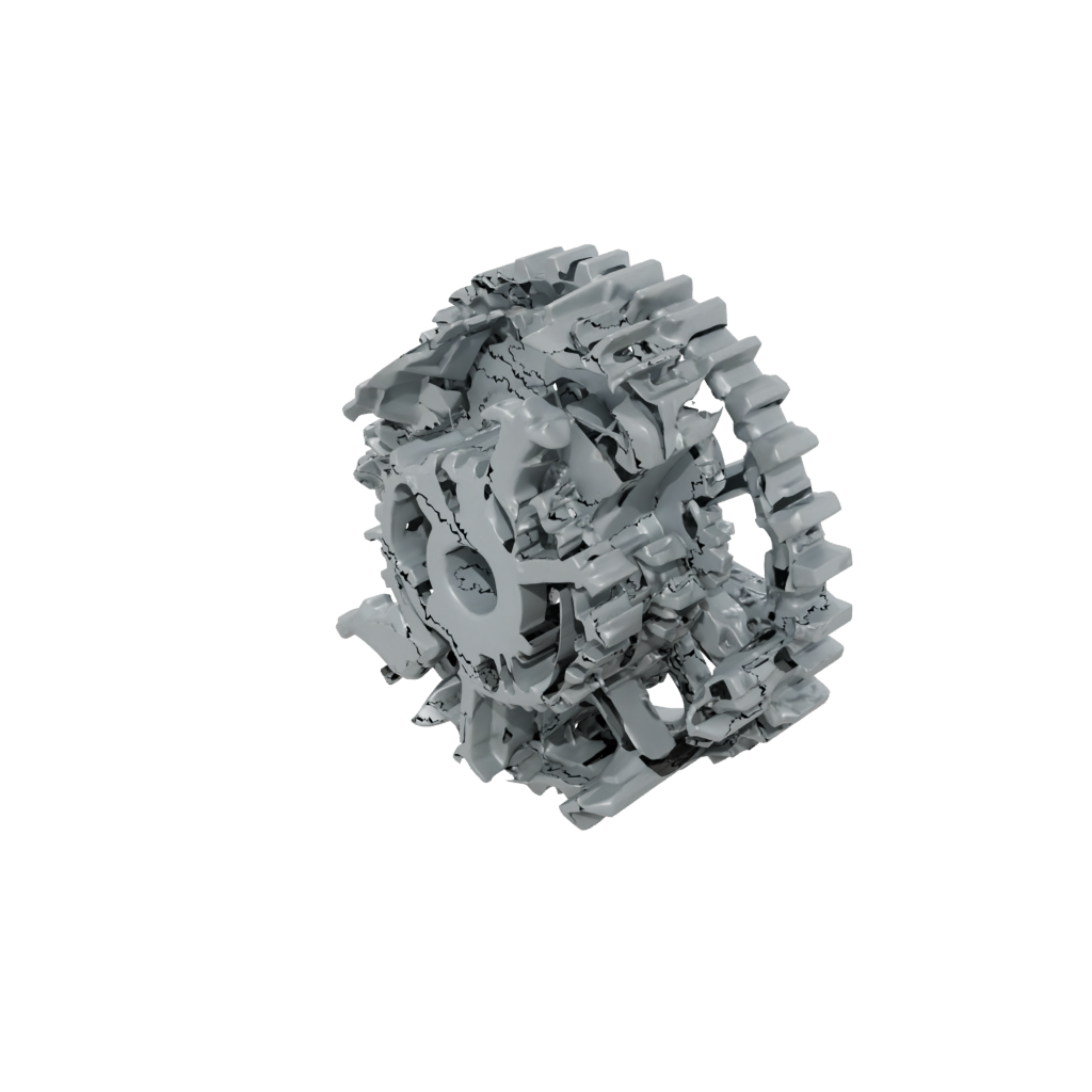 Pastel Textured Gear-Train Fidget