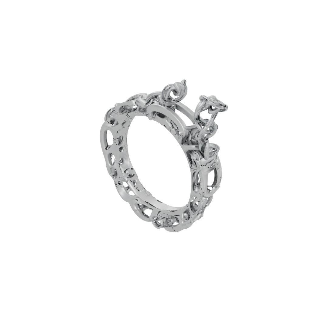 Pastel Textured Interlocking Ring Chain