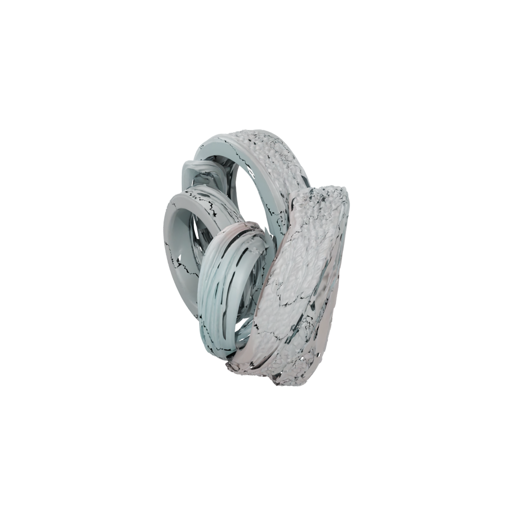Pastel Textured Nested Rotating Rings
