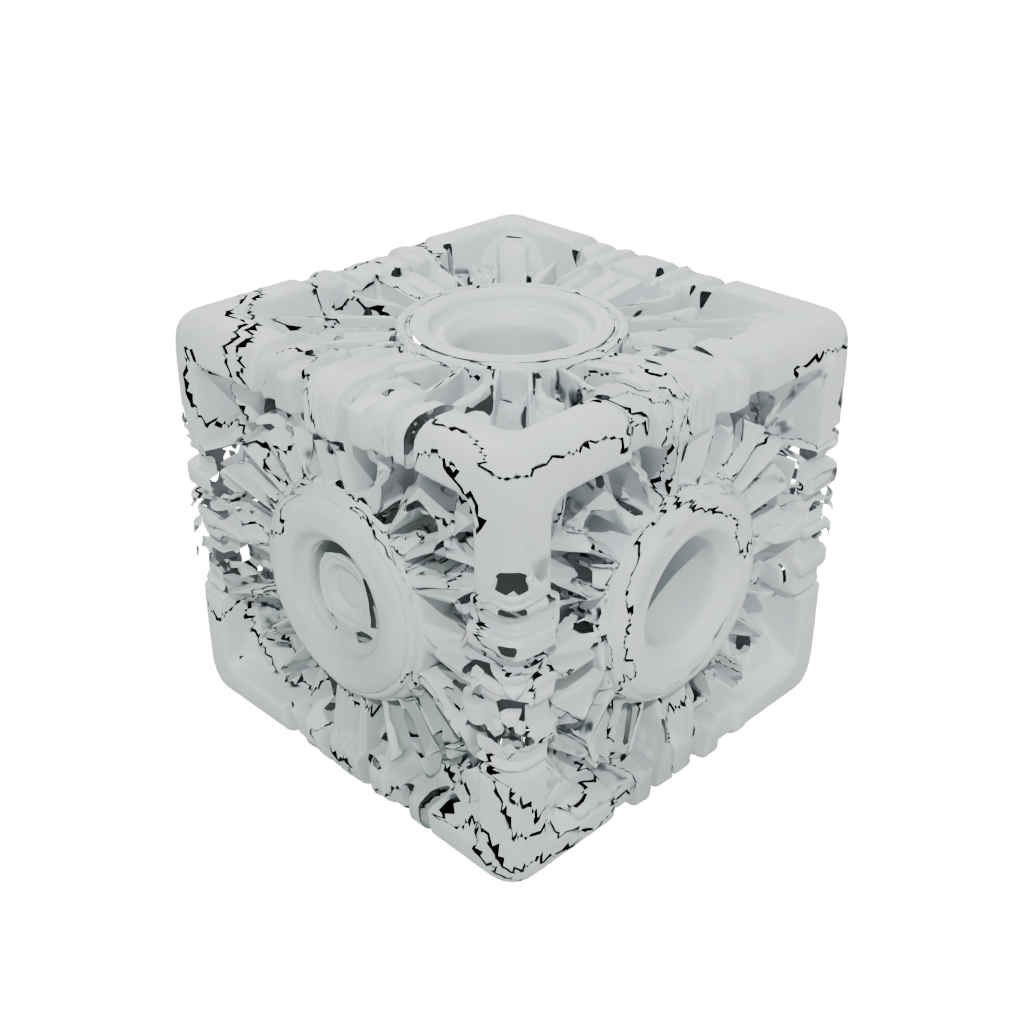 Pastel Textured Pocket Gear Cube