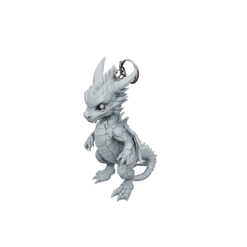Textured Articulated Keychain Dragonling