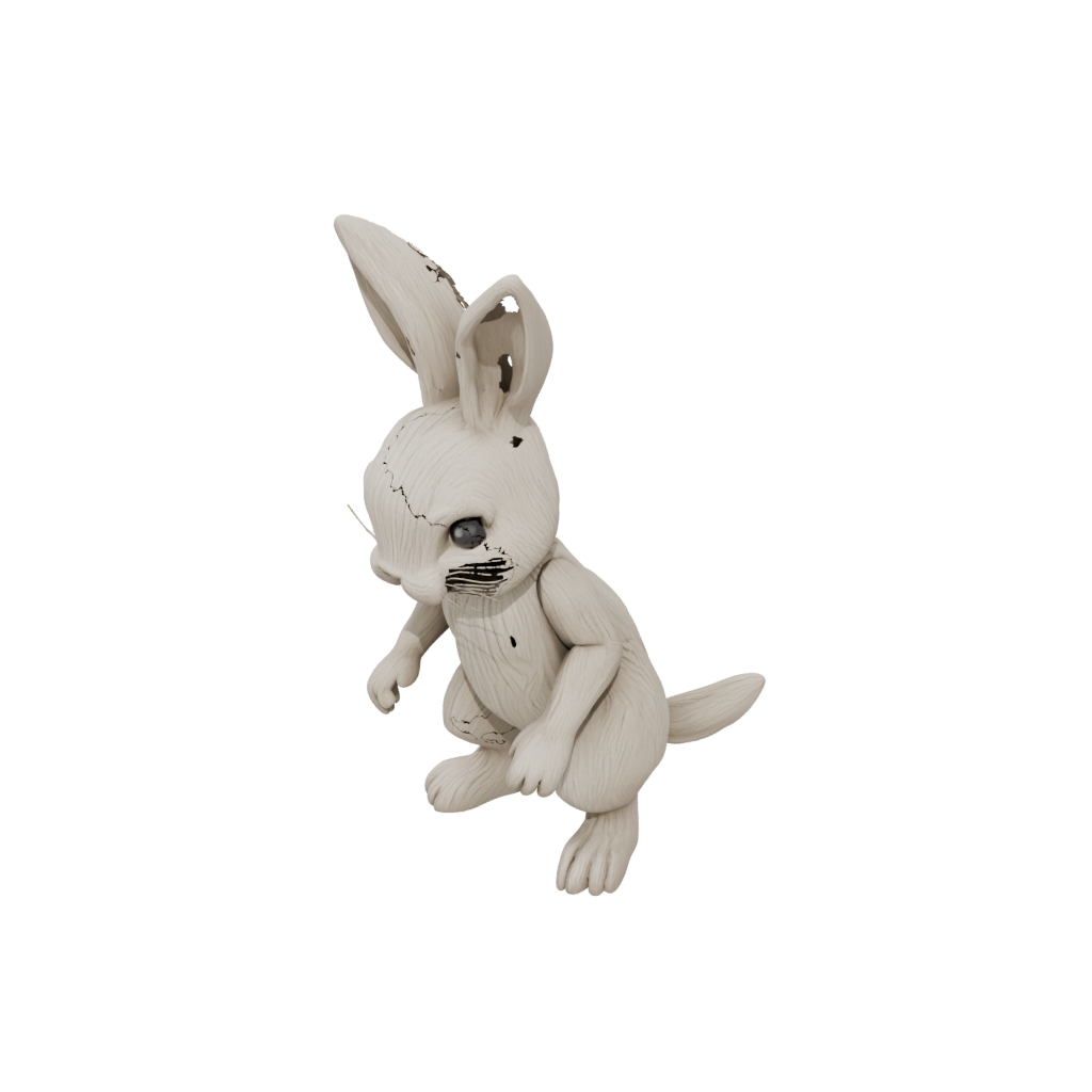 Woodgrain Pocket Articulated Bunny