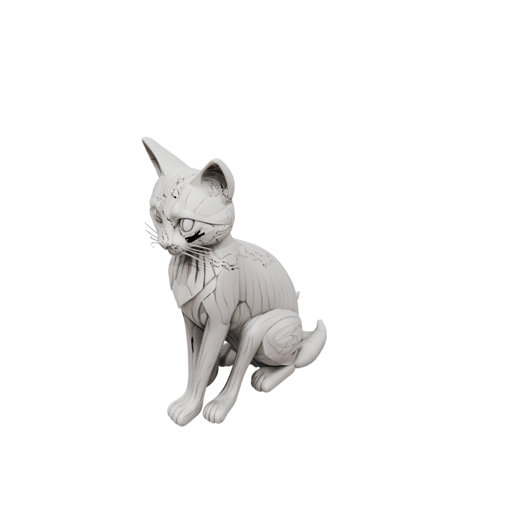 Woodgrain Pocket Articulated Cat