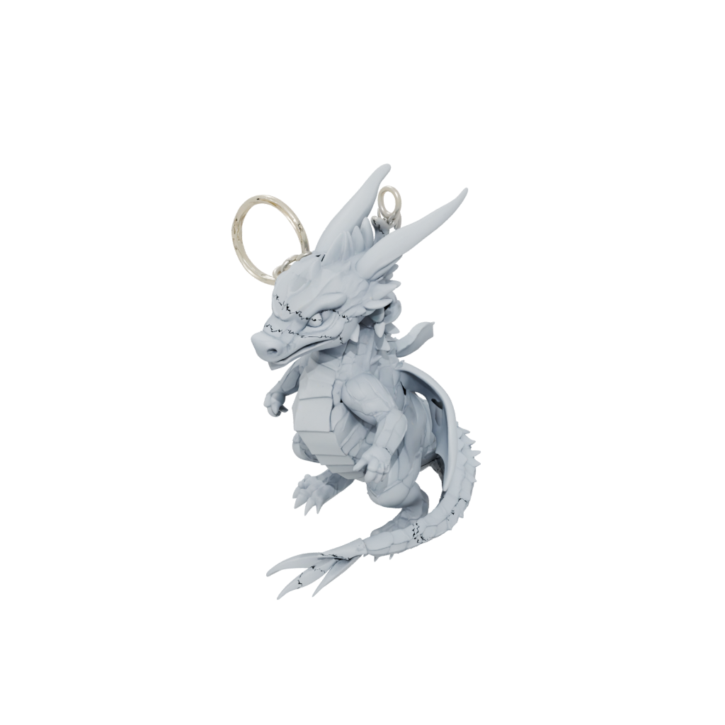 Woodgrain Pocket Articulated Keychain Dragonling