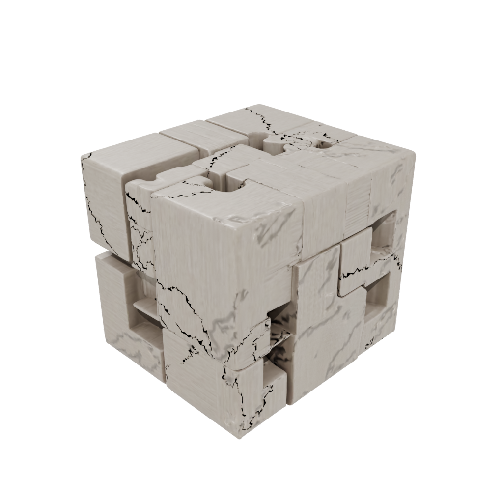 Woodgrain Pocket Slide-Puzzle Cube