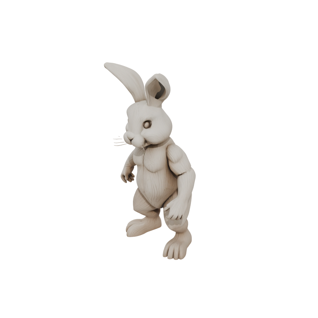 Woodgrain Big Articulated Bunny