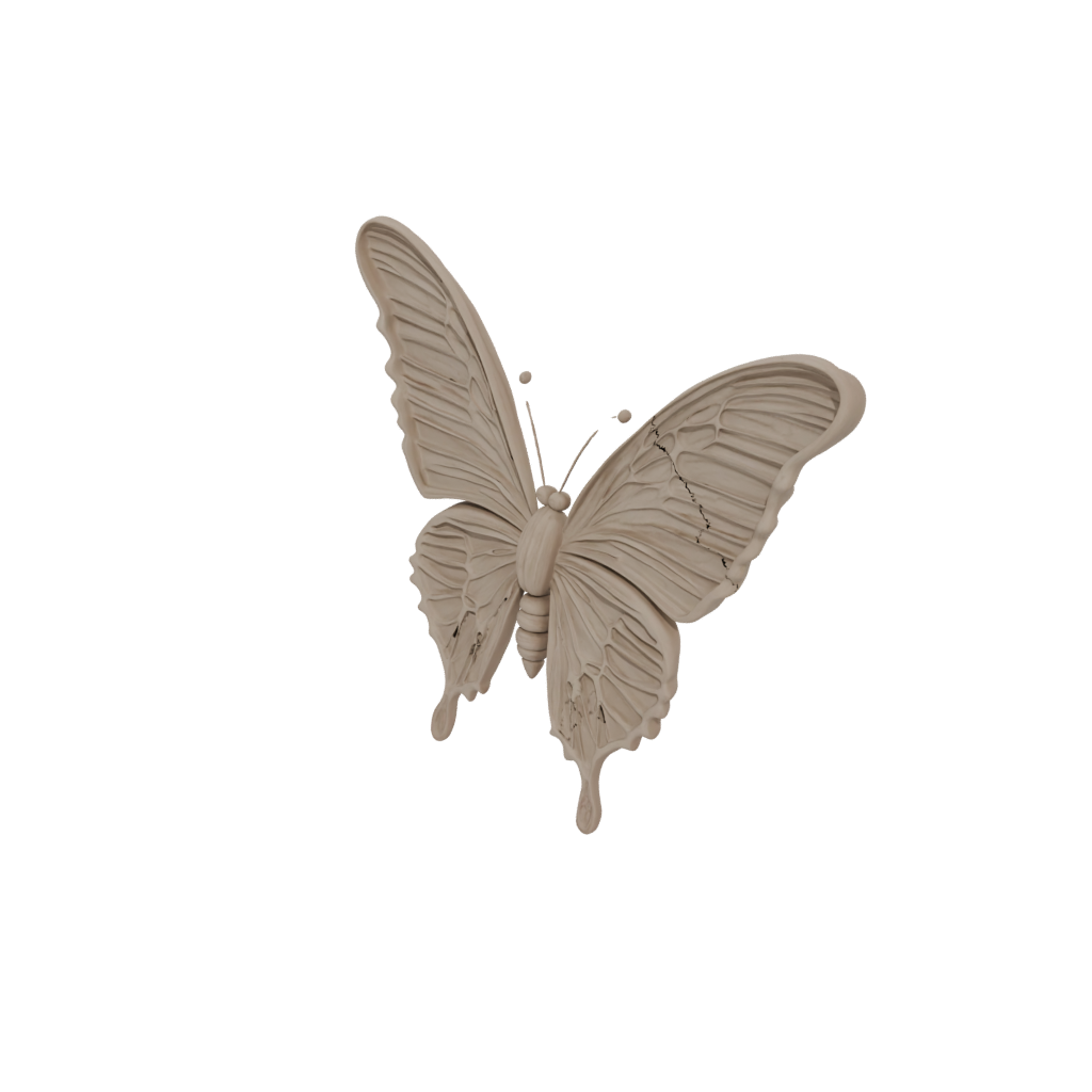 Woodgrain Big Articulated Butterfly