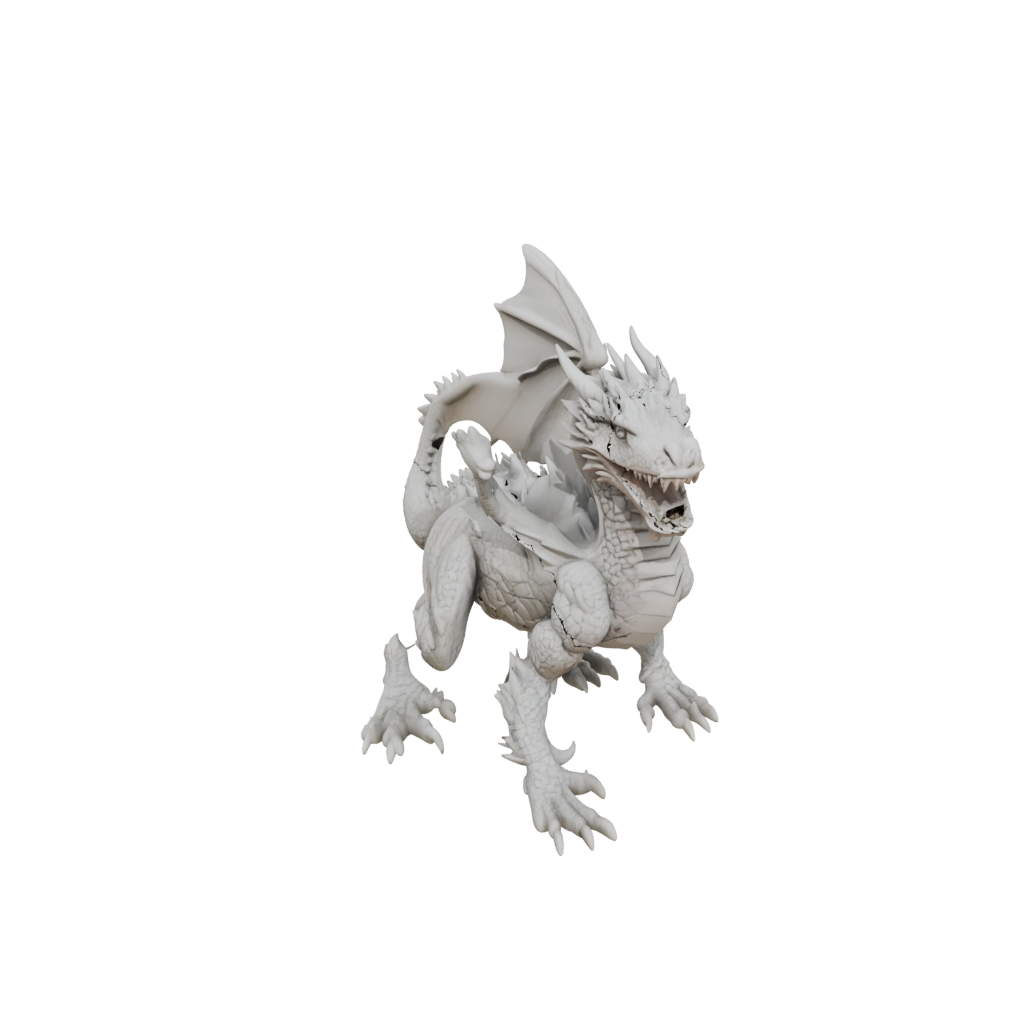 Woodgrain Big Articulated Dragon Long