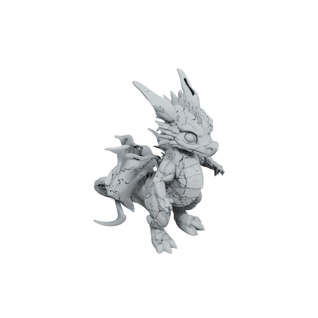 Woodgrain Big Articulated Keychain Dragonling