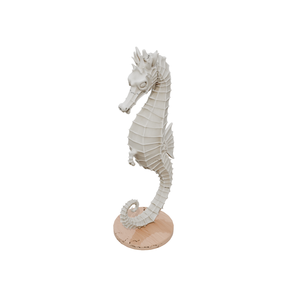 Woodgrain Big Articulated Seahorse