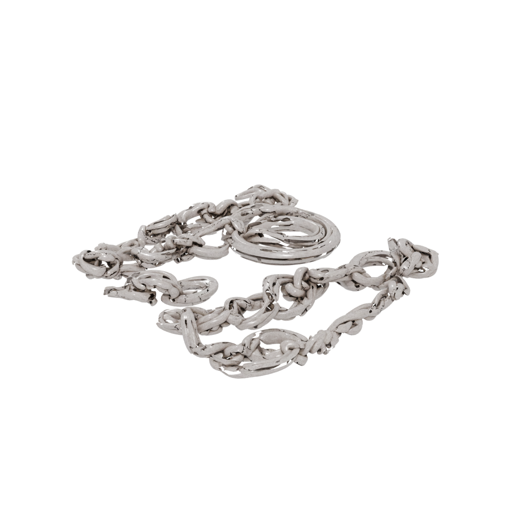 Woodgrain Big Interlocking Ring Chain